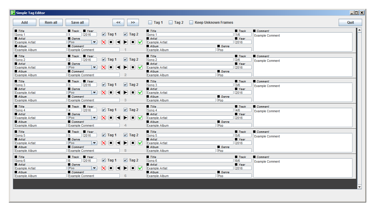 simple tag editor screenshot